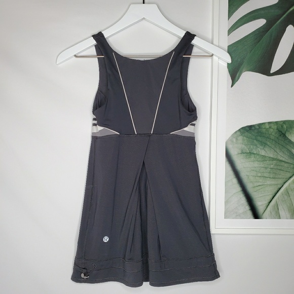 Lululemon Black White Stripes Tame Me Tank - Picture 4 of 5